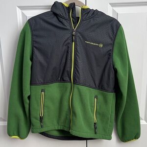 Free Country Black and Green Hooded Jacket